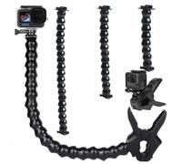 Soporte de brazo de abrazadera flexible con cuello de cisne ajustable y mordazas flexibles para cámara de acción GoPro Hero 10, 9, 8, 7 y 4