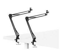 Soporte de brazo de escritorio, soporte para palo selfie, soportes de luz de video con rótula ajustable de 1/4" roscada para cámara web