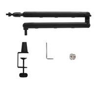 Soporte de brazo de micrófono de escritorio de perfil bajo, rotación de 360 grados, base de aluminio para transmisión de video, rotación de video, brazo de micrófono ajustable