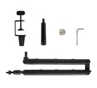 Soporte de brazo de micrófono de escritorio de perfil bajo, rotación de 360 grados, base de aluminio para transmisión de video, rotación de video, brazo de micrófono ajustable