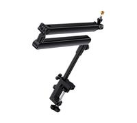 Soporte de brazo de micrófono de metal funcional con sistemas de enrutamiento de cable oculto, perfecto para transmisión en vivo, soporte de escritorio con brazo vocal micr