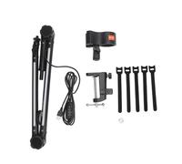 Soporte de Brazo de Micrófono de Metal, Luz de 22 Colores RGB Light, Support de Soporte de Micrófono de Escritorio Ajustable de 180 °, Cojinete de Carga de 1 Kg, Conector 3/8