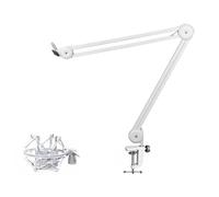 Soporte de brazo de tijera ajustable para micrófono, soporte de metal para micrófono, resorte integrado para voz sobre artistas, podcasting, abrazadera de brazo