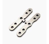 Soporte de brazo delantero de acero inoxidable de 41 x 3 mm, color plateado para HPI Savage XS Flux 105673