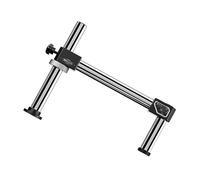 Soporte de brazo doble para microscopio estéreo con pivotes y vibraciones que amortiguan sistemas de abrazadera de escritorio, soporte de brazo doble para microscopio