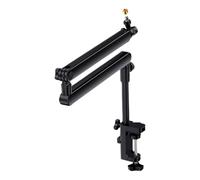 Soporte de brazo para micrófono, abrazadera resistente de rotación de 360° para transmisión de podcast, soporte de recogida, abrazadera de junta micr