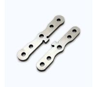 Soporte de brazo trasero de acero inoxidable de 41 x 3 mm, 44,6 x 3 mm, color plateado para HPI Savage XS Flux 105673 105675