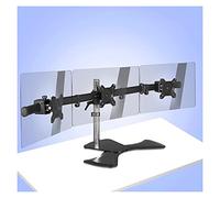 Soporte de brazo triple para pantallas de 17 pulgadas y 27 pulgadas, altura ajustable, inclinación/rotación, soporte de escritorio para 3 monitores LCD, soporta hasta 17.6 libras cada brazo