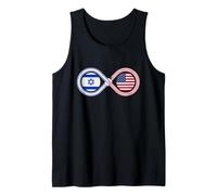 Soporte de Bucle Infinito con Bandera israelí judía Americana Camiseta sin Mangas