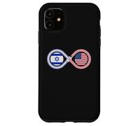 Soporte de Bucle Infinito con Bandera israelí judía Americana Carcasa para iPhone 11