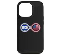 Soporte de Bucle Infinito con Bandera israelí judía Americana Carcasa para iPhone 13 Pro