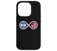 Soporte de Bucle Infinito con Bandera israelí judía Americana Carcasa para iPhone 14 Pro
