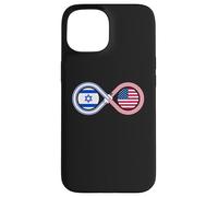 Soporte de Bucle Infinito con Bandera israelí judía Americana Carcasa para iPhone 15
