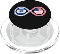 Soporte de Bucle Infinito con Bandera israelí judía Americana PopSockets PopGrip para MagSafe