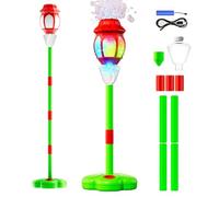 Soporte de burbujas - Estructura ajustable de pie, ventilador automático teledirigido, efecto de luz musical integrado, cuerpo de ABS resistente | Juegos al aire libre para niños para