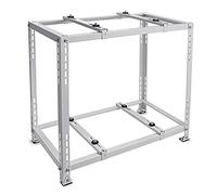 Soporte de CA de doble nivel resistente para unidades de aire acondicionado mini divididas, base de bomba de calor al aire libre, soporte de suelo que absorbe los golpes para una mayor estabilidad y