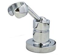 Soporte de cabezal de ducha ajustable de 360 grados para baño con construcción de cobre (plata)