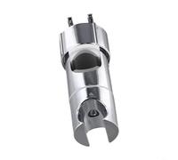 Soporte de cabezal de ducha ajustable de doble gancho, se adapta a 16 varillas deslizantes redondas de 27 mm, anillo de goma antideslizante y función de rotación direccional (agujero grande)