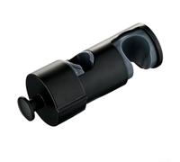 Soporte de cabezal de ducha ajustable sin taladro con almohadilla de agarre de resina compatible con barras de ducha redondas de 16 a 27 mm de diámetro, ajuste seguro (negro)