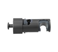 Soporte de cabezal de ducha ajustable sin taladro con almohadilla de agarre de resina compatible con barras de ducha redondas de 16 a 27 mm de diámetro, ajuste seguro (gris)