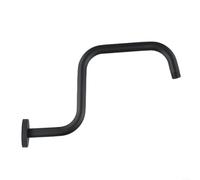 Soporte de cabezal de ducha con brida para instalación de montaje en techo de 13 pulgadas de longitud compatible con cabezales de ducha de lluvia G1/2 (negro)