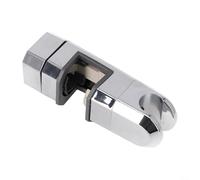 Soporte de cabezal de ducha no perforado, asiento fijo de ducha, con diseño giratorio de 360°, para evitar arañazos, cabezal de ducha y seguro (plateado)