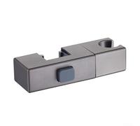Soporte de cabezal de ducha para tubos cuadrados de 30 x 18 mm con capacidad de rotación completa y funda deslizante para personalización de altura (gris)