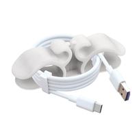 Soporte de cable de carga, clips para cables, organizador de cable sin perforación, clip de pared | Ganchos de almacenamiento de cables Gestión de cables Organizador de cable de carga para batidora
