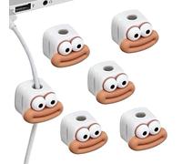 Soporte de cable de escritorio | Clips de cable magnéticos pegajosos | Juego de 6 organizadores de cable flexibles con diseño que ahorra espacio y ropa de alto agarre | Solución de control de cordón