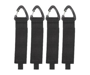 Soporte de cable de extensión de 4 piezas resistente para garaje | Enrollador de cordón de extensión con hebilla triangular para taller de casa garaje mantenimiento almacén lavadero sótano