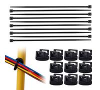 Soporte de cable magnético, gestor de cables de carga, 20 x 12 x 2 cm, clips magnéticos reutilizables, solución de almacenamiento Tidy, juego de 10 organizadores de cables para escritorio, coche, dorm