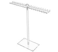 Soporte de cadena de acrílico - Soporte de pulsera de acrílico, moderna pantalla de cadena | Portajoyas transparente Organizador Stand, collar pendiente pulsera titular con 42 ganchos para relojes