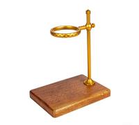 Soporte de café de aluminio de alta calidad con base de madera maciza para compatibilidad de preparación por goteo con filtros de cono estándar (cobre en T)