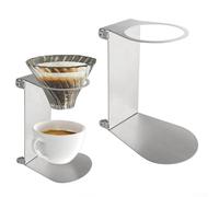 Soporte de café portátil de acero inoxidable, soporte de filtro plegable para métodos de preparación manual, diseño de aluminio resistente para viajes, compatible con varios embudos, ideal para viajes