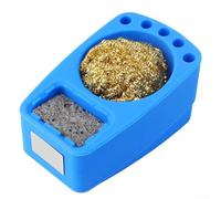 Soporte de caja de escoria de soldadura de silicona que soporta limpieza de doble método con bola de alambre de cobre y esponja húmeda para reavivamiento de puntas (C)