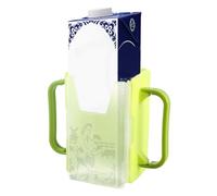 Soporte De Caja De Leche: Agarre A Prueba De Derrames, Bandeja De Estabilizador De Cartón | Mango Telescópico Con Un Marco Ajustable, Diseñado Para Sostener Las Cajas De De Forma Segura, Ideal Pa