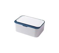 Soporte de Caja de Tejido Elegante, Caja De Pañuelos con Tapa Y Funda for Toallitas Húmedas Mascarilla Multicolor 9x13x7,8cm(White Blue)