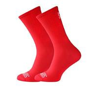 Soporte de calcetines de ciclismo para hombre, tecnología transpirable de fibra antideslizante, unisex, divertidos patrones de ciclista, color Rojo, tamaño 8-9 UK / 42-44 EU