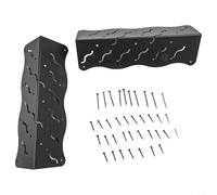 Soporte de cama de jardín, esquina elevada de 11 x 3 x 3 pulgadas para montaje de cama de 20 a 24 pulgadas, soporte de metal resistente (2 piezas)