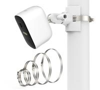 Soporte de cámara al aire libre para Arlo Pro 5S/Pro 4/Pro 3/Ultra 2/Essential XL, para eufyCam 2C/2C Pro y más cámaras roscadas de 1/4 pulgadas sin taladro (blanco, 1 unidad)