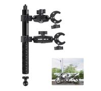Soporte de cámara de acción para manillar de moto y bicicleta, color negro, compatible con Insta360 X4/X3/X2/X RS/GO 3 y GoPro (13/12/11/10/9/8/7), rosca de tornillo de 1/4 pulgadas