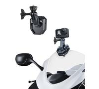 Soporte de cámara para parabrisas de motocicleta, abrazadera de liberación rápida para DJI Osmo Action 6/Osmo Nano/Osmo 360/Action 5 4, Hero 13 12 11 10 9 8, compatible con Insta 360 X5 X4 Action Cam
