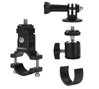 Soporte de Cámaras de Acción para Bicicleta Rotación 360°Soporte de Deportiva Camara para Manillar de Motocicleta de Aluminio para Gopro Hero 9 8 7 6