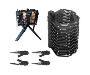 Soporte de camping, 255 g, ligero y plegable, de aleación de aluminio, soporte para lámpara calefactora - Para césped, jardín, patio, terraza, casa, hoguera, picnic