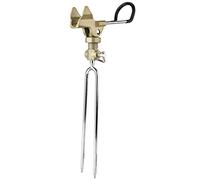 Soporte de caña de pescar ajustable poste estante desmontable aleación de aluminio caña de pescar soporte de tierra (Khaki)