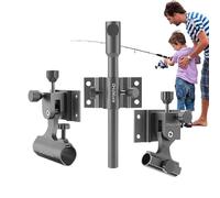 Soporte de caña de pescar para pescar,Soporte de torreta para caja de pesca - Soporte de caña de pescar, Soporte de bandeja de cebo de peces de aleación de magnesio de aluminio, material de