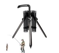 Soporte de caña de pescar para suelo, trípode de caña de pescar de aluminio | Soporte de pie para a, organizador de portátil, plegable para 3 cañas de garaje, yates