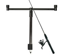 Soporte de Canal, Soporte de caña de Pescar en Tierra, Soporte de de caña de de Soporte, Pinza de Cuenca de río Bass River de 2 Cabezas para Remolque de de Puente