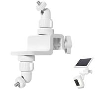 Soporte de canalón 2 en 1 para cámara al aire libre y panel solar, soporte universal ajustable de 360° compatible con cámaras de seguridad Ring, Arlo, Eufy, Wyze, Tapo, Reolink y paneles solares