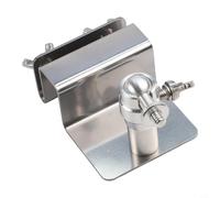 Soporte de canalón ajustable de acero inoxidable para cámaras Eufy y para panel solar ARLO, fijación plateada resistente a la intemperie con tornillo de 1/4 pulgadas para una óptima orientación solar
